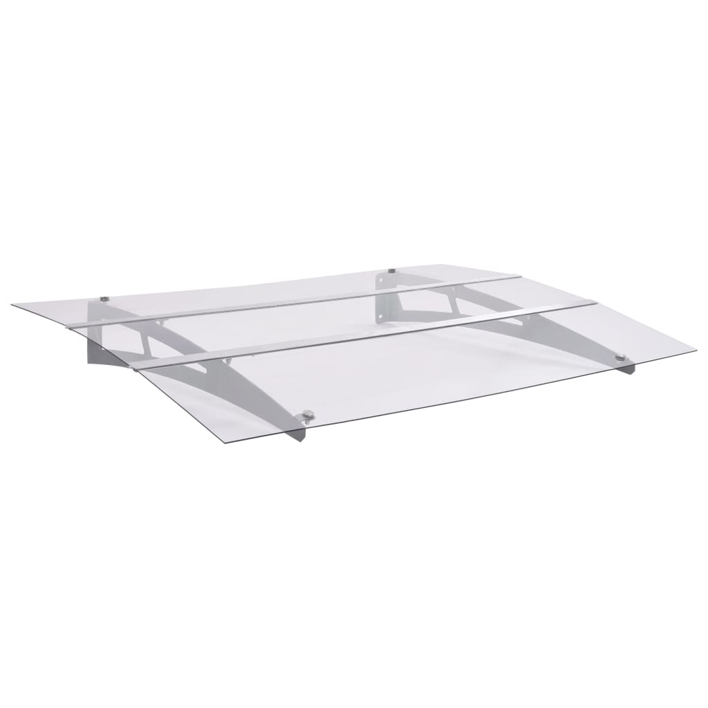 Canopy for doors, silver and transparent, 120x90cm