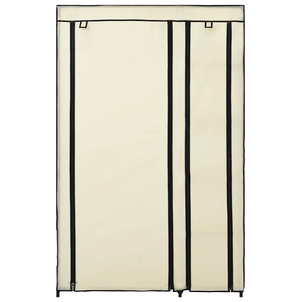 Foldable wardrobes, 2 pcs., cream, 110x45x175cm, fabric