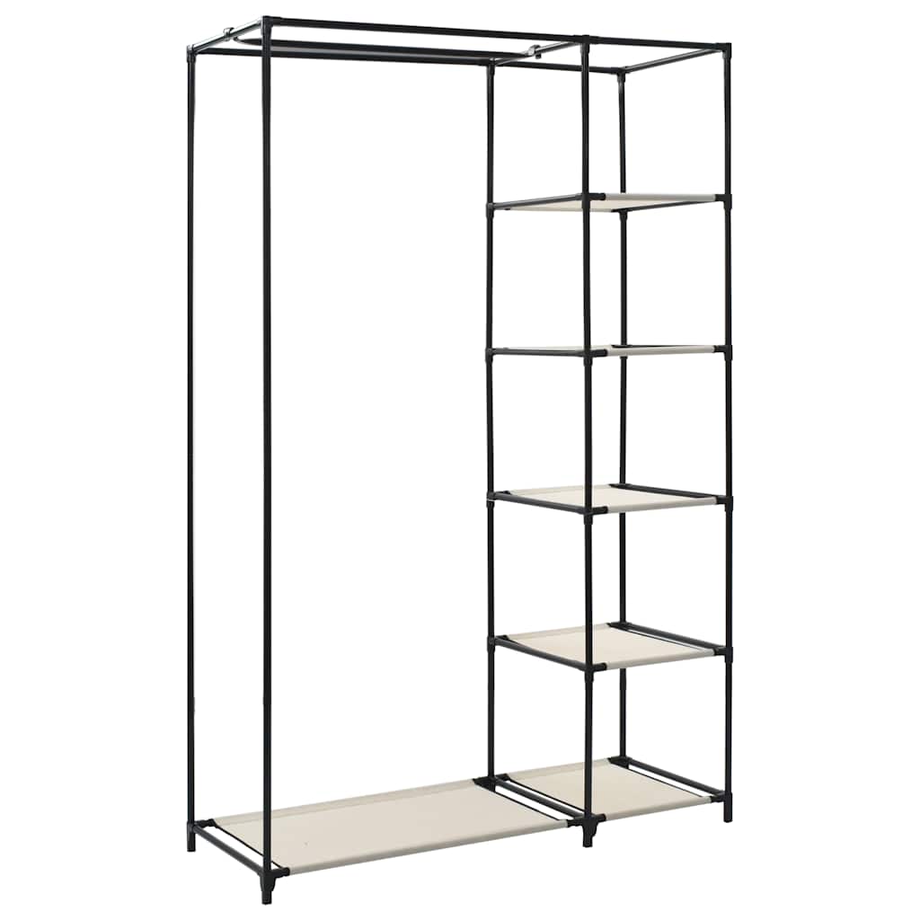 Foldable wardrobes, 2 pcs., cream, 110x45x175cm, fabric