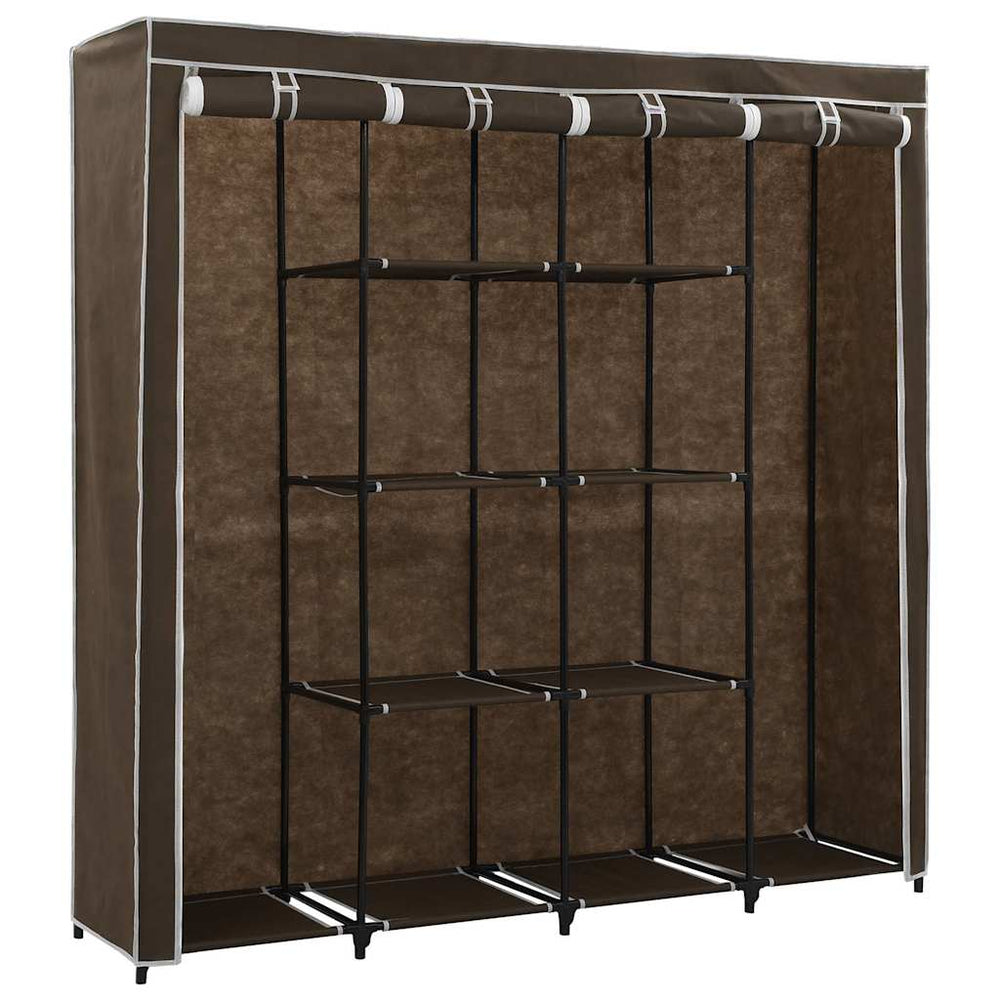 4-compartment wardrobe, brown, 175x45x170 cm