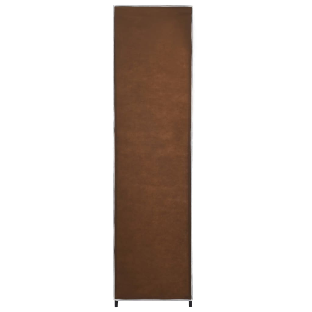 Drēbju skapis ar 4 nodalījumiem, brūns, 175x45x170 cm