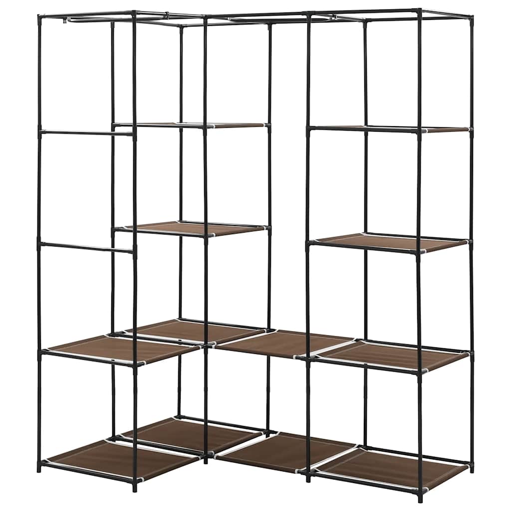 Corner wardrobe, brown, 130x87x169cm