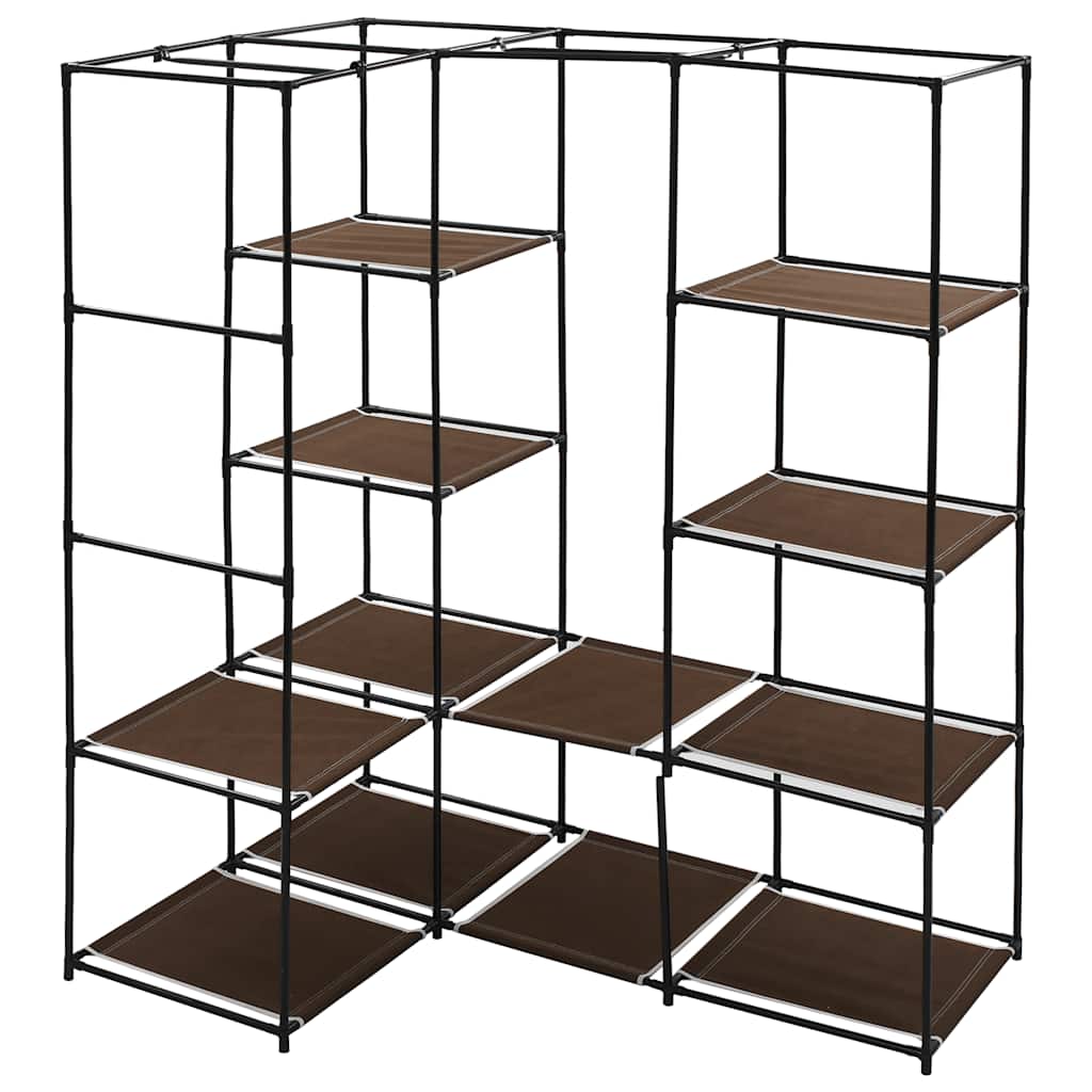Corner wardrobe, brown, 130x87x169cm