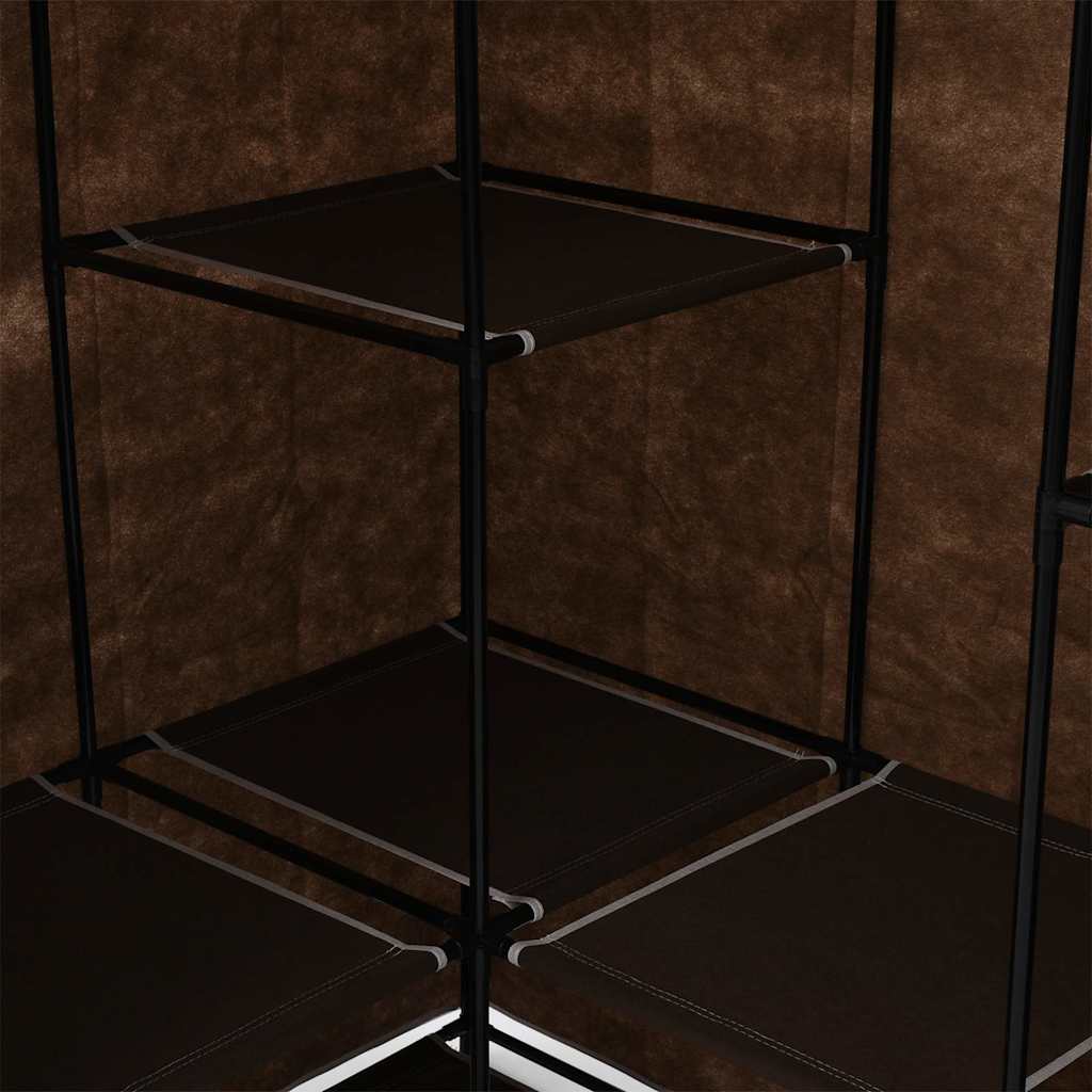 Corner wardrobe, brown, 130x87x169cm