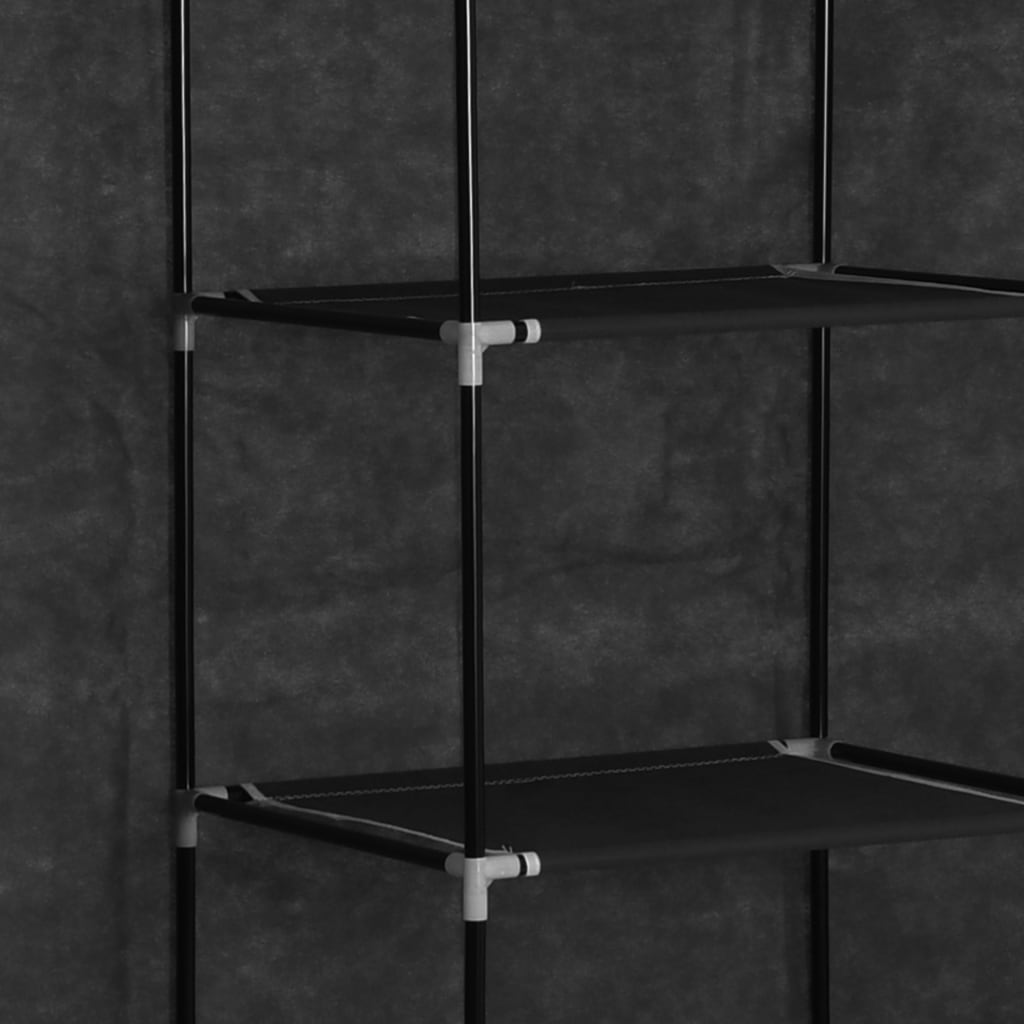 Drab. spinta su skyr. ir stryp., juoda, 150x45x175cm, audinys