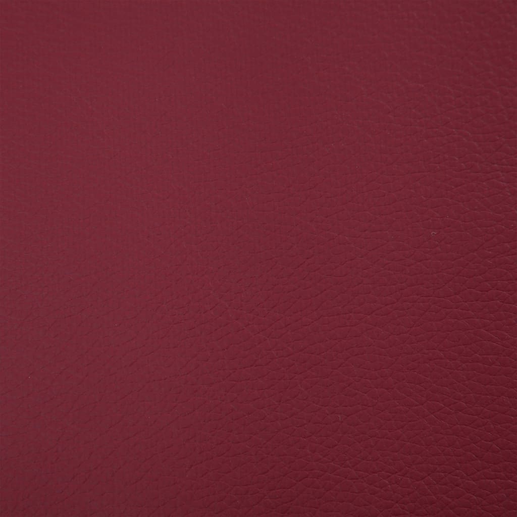 Bench with storage, red wine color, 116cm, faux leather