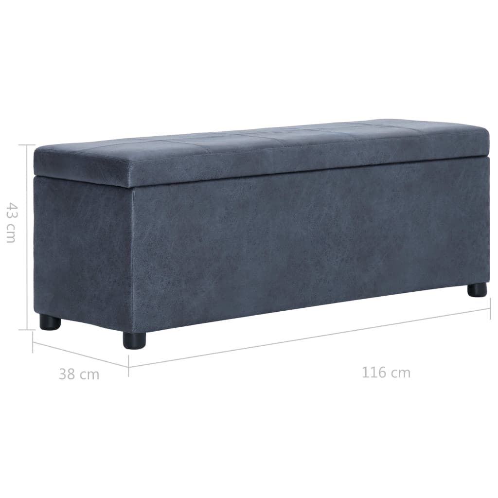 Sols ar mantu novietni, pelēks, 116cm, māksl. zamšāda