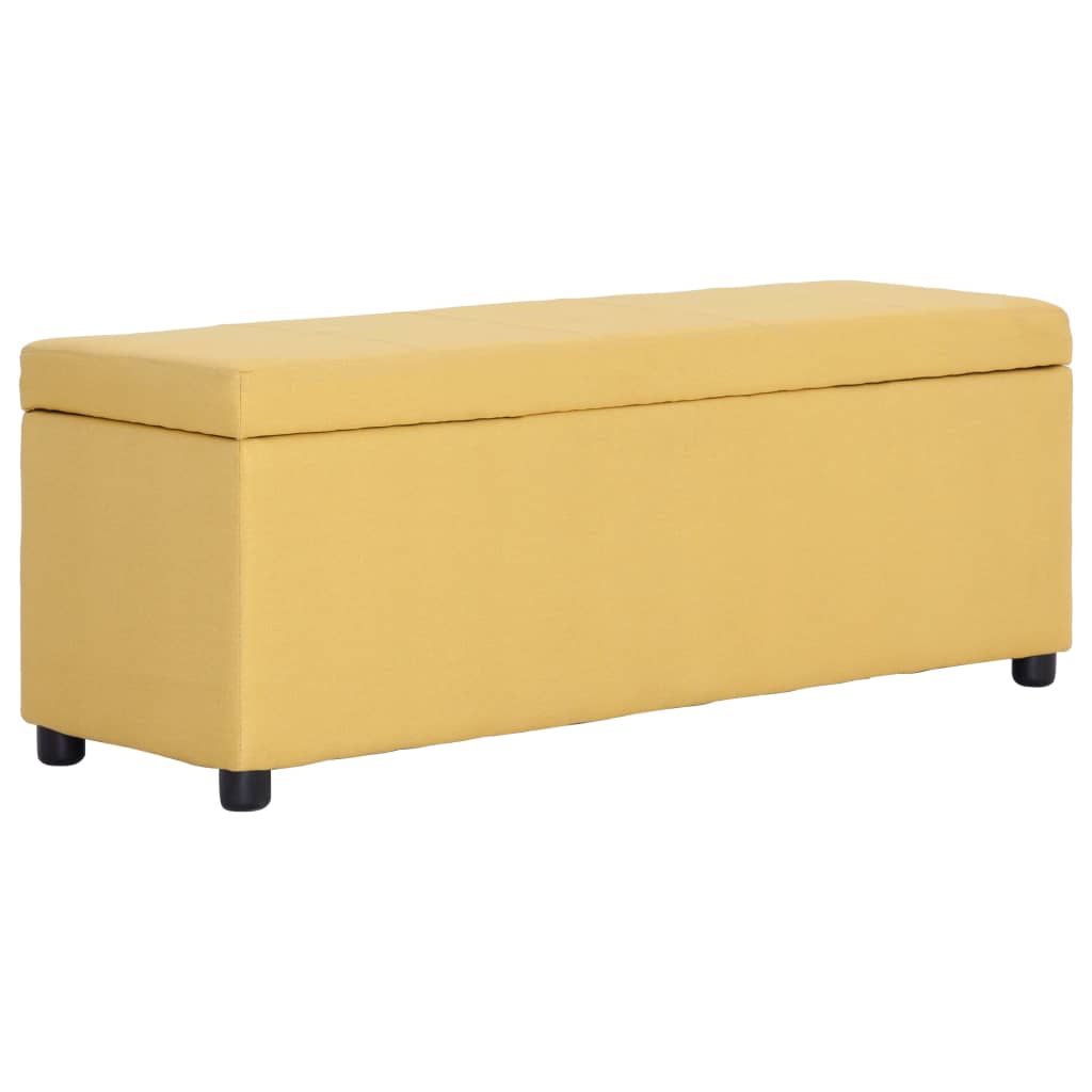 Storage bench, yellow, 116cm, polyester