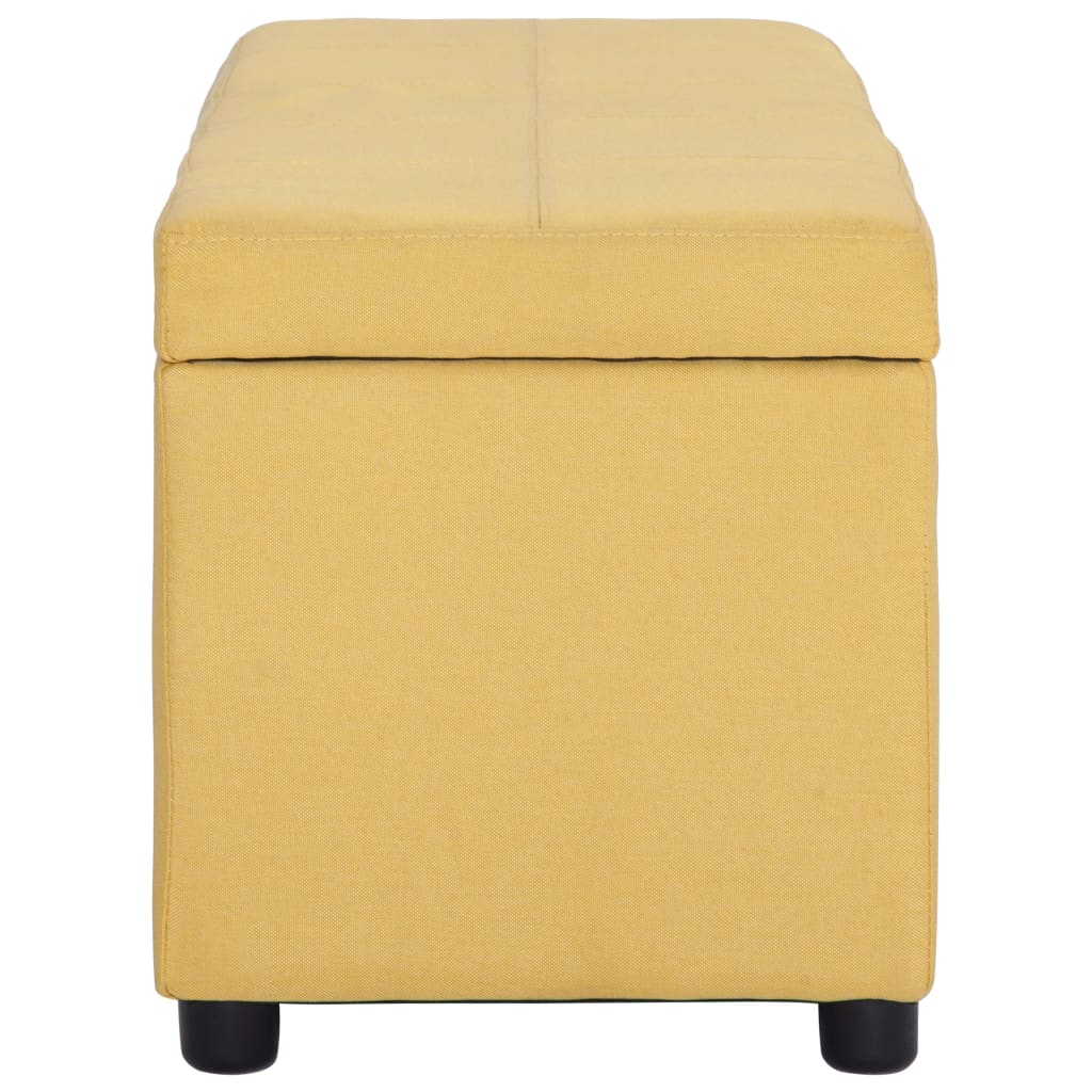 Storage bench, yellow, 116cm, polyester