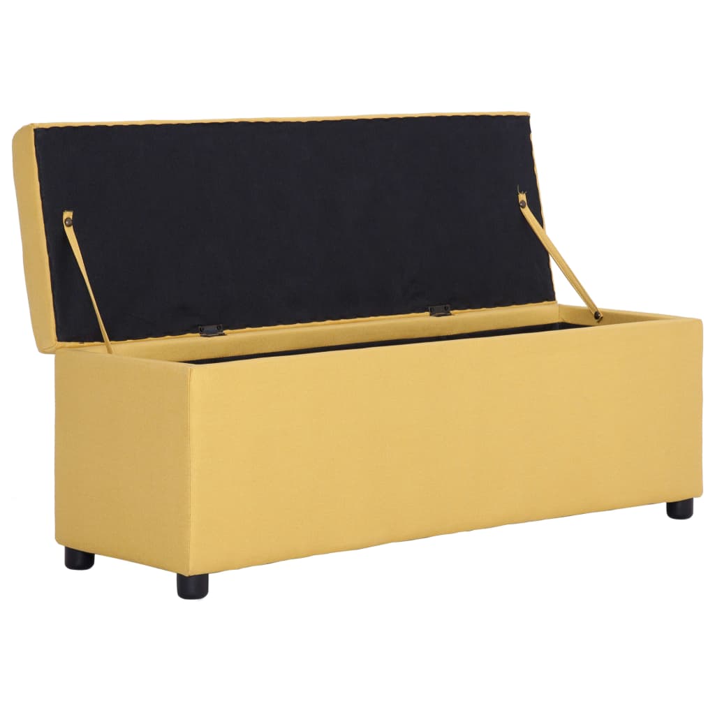 Storage bench, yellow, 116cm, polyester
