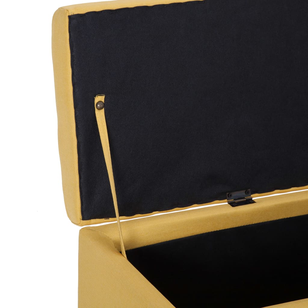 Storage bench, yellow, 116cm, polyester