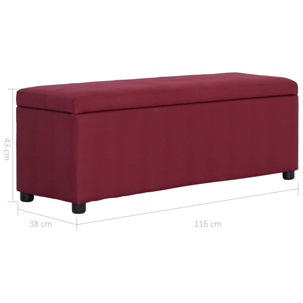 Sols ar nodalījumu mantu glabāšanai, vīnsarkans, 116 cm, poliesters