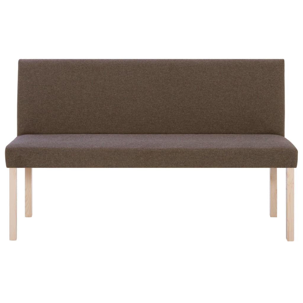 Bench, brown, 139.5cm, polyester