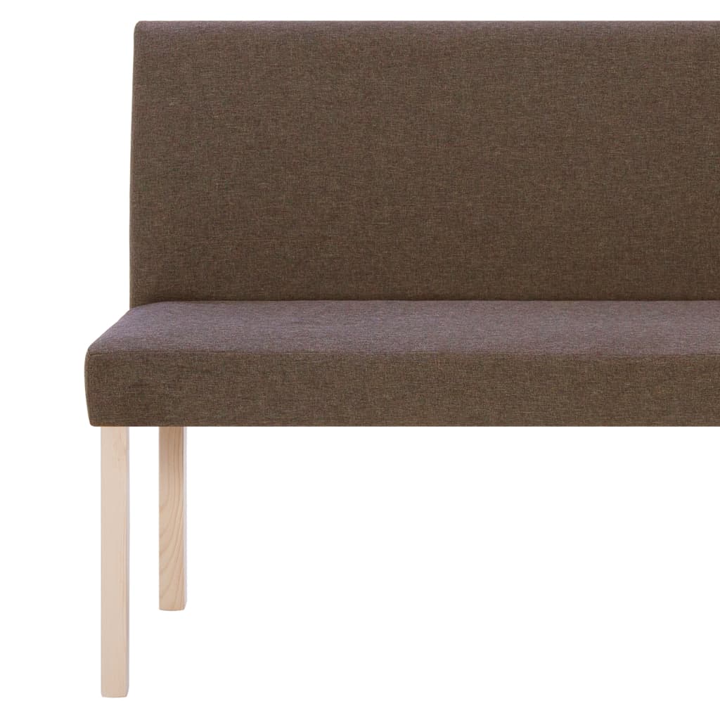 Bench, brown, 139.5cm, polyester