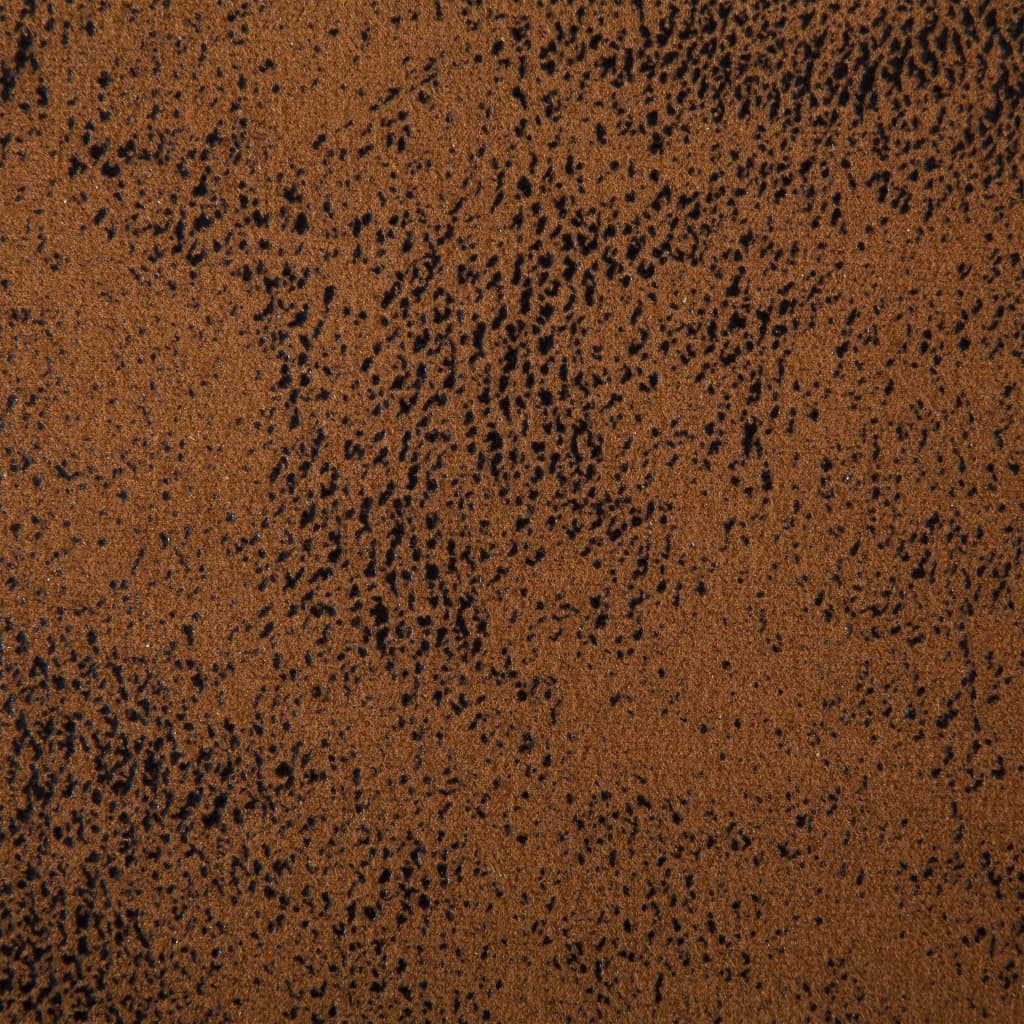 Bench with armrests, brown, 140cm, artificial suede