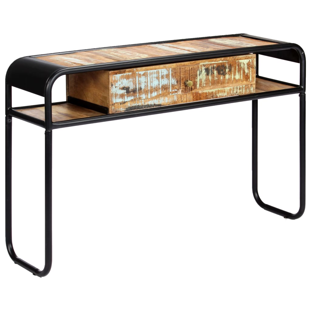Konsoles galda, 118x30x75 cm, pārstrādāts masīvkoks