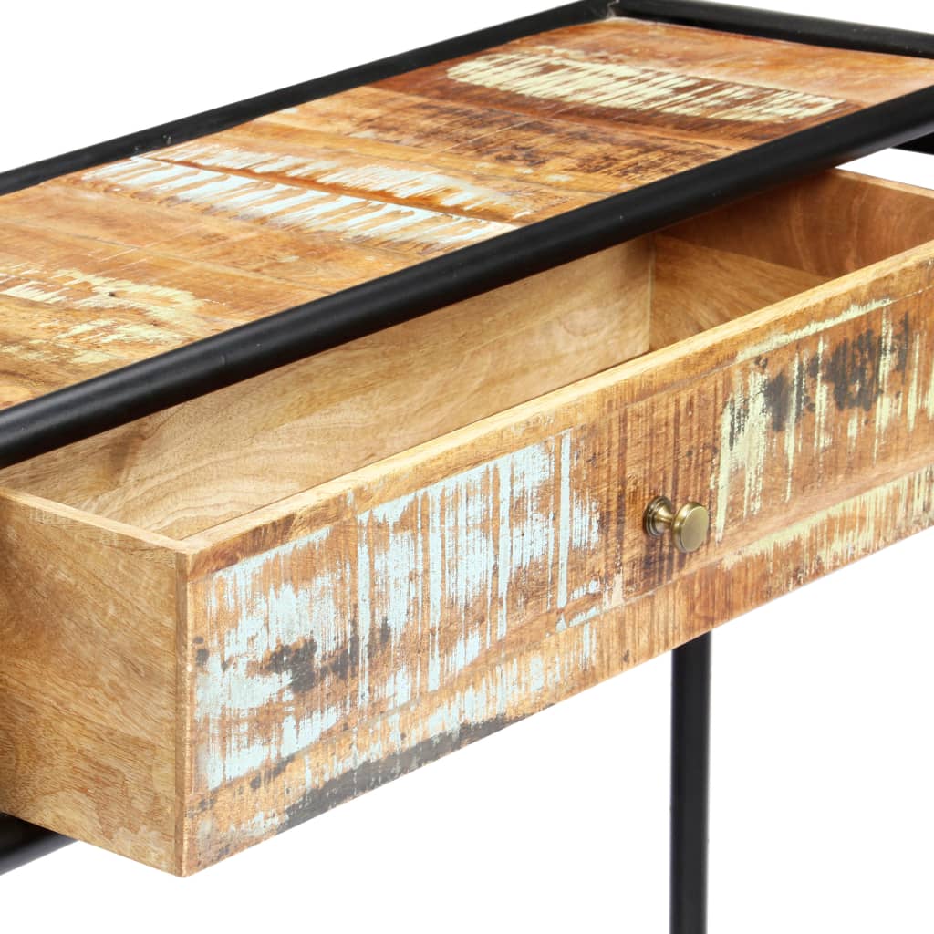 Konsoles galda, 118x30x75 cm, pārstrādāts masīvkoks