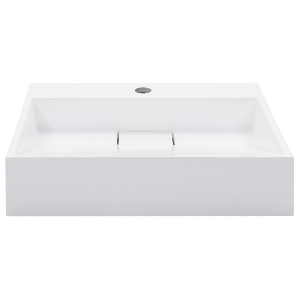 Washbasin, 50x38x13cm, white, mineral composite/cast marble