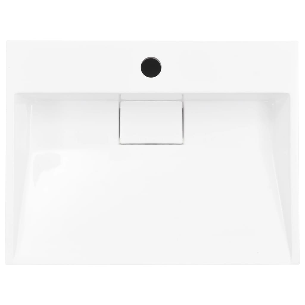 Washbasin, 50x38x13cm, white, mineral composite/cast marble