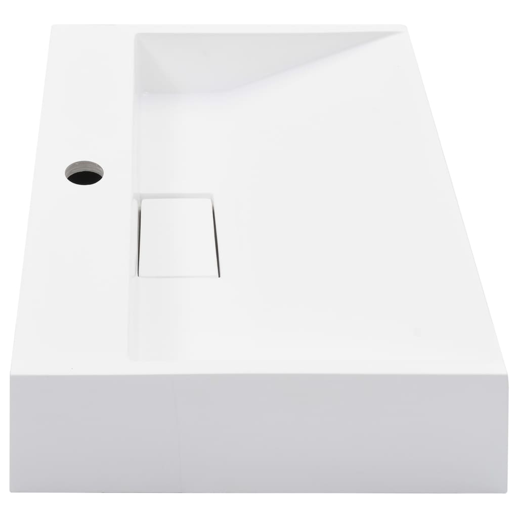 Washbasin, 50x38x13cm, white, mineral composite/cast marble