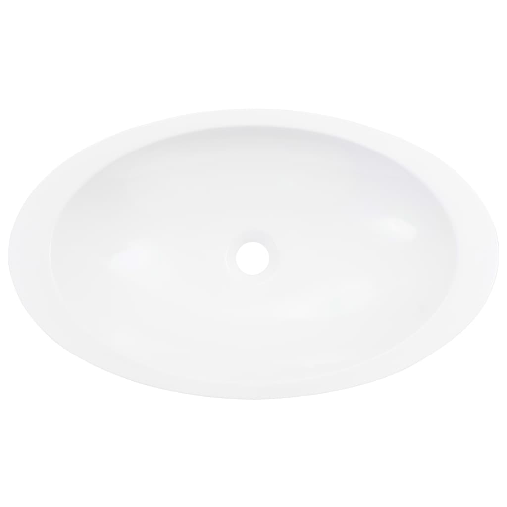 Washbasin, 59.3x35.1x10.7cm, white, cast marble.