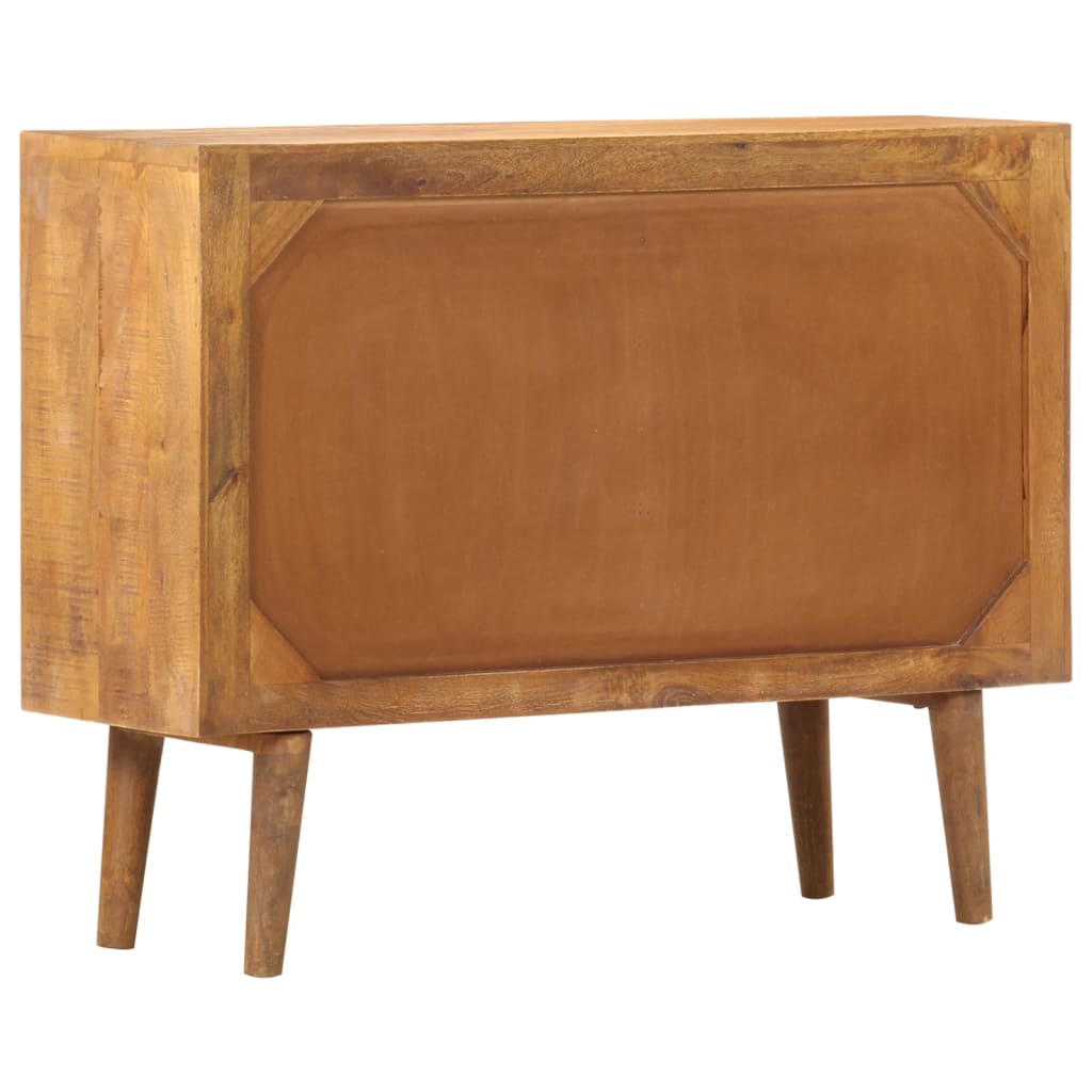 Sideboard with patterns, 90x30x70cm, solid mango wood