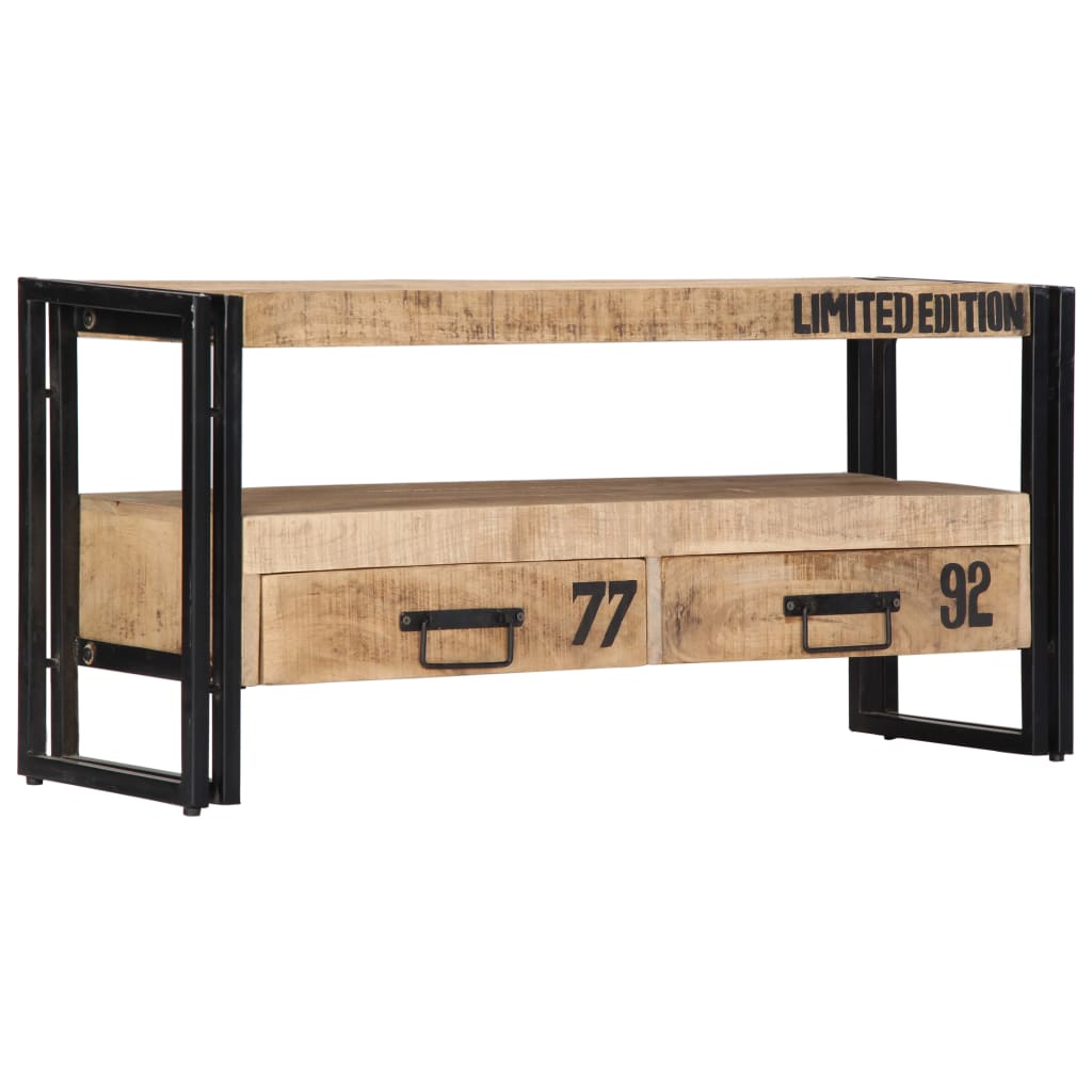 TV cabinet, 100x30x45cm, solid mango wood