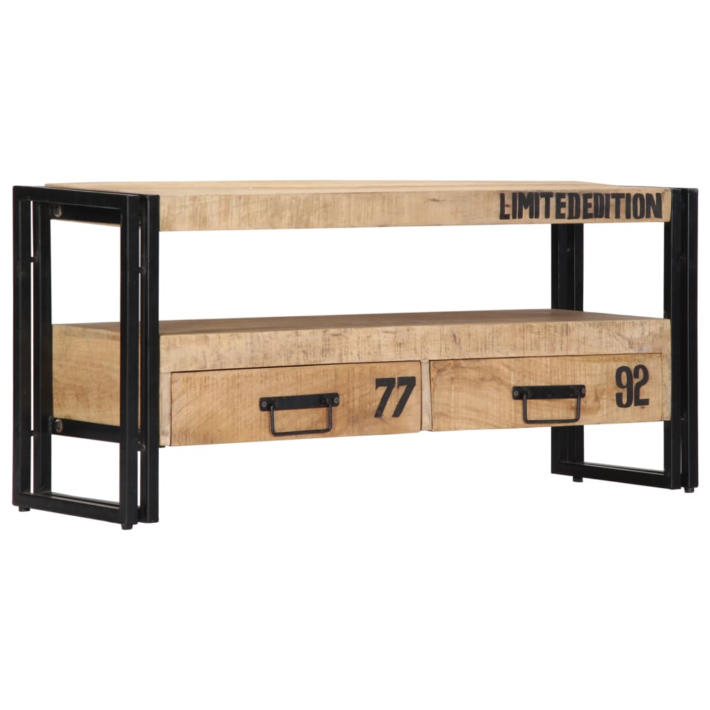 TV cabinet, 100x30x45cm, solid mango wood