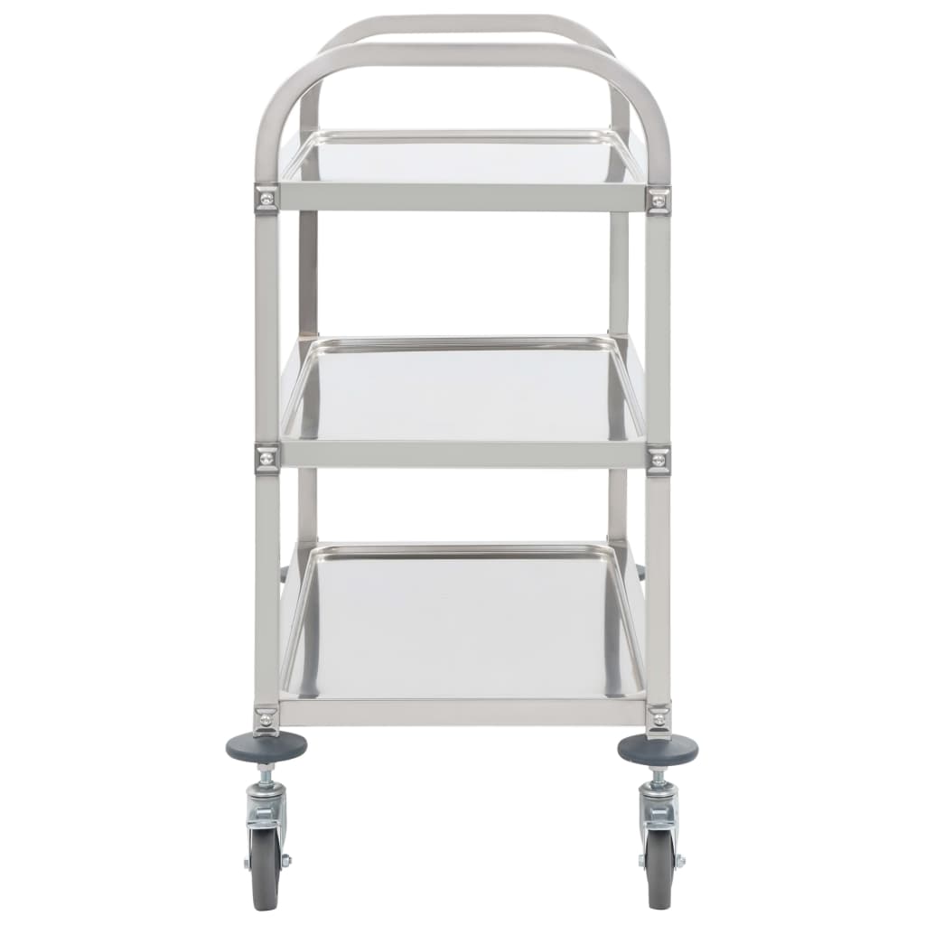 Kitchen trolley, 96.5x55x90cm, stainless steel
