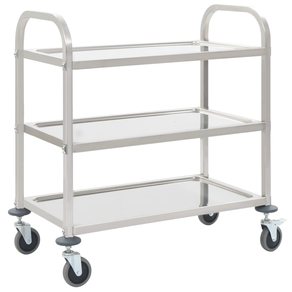 Kitchen trolley, 95x45x83.5cm, stainless steel