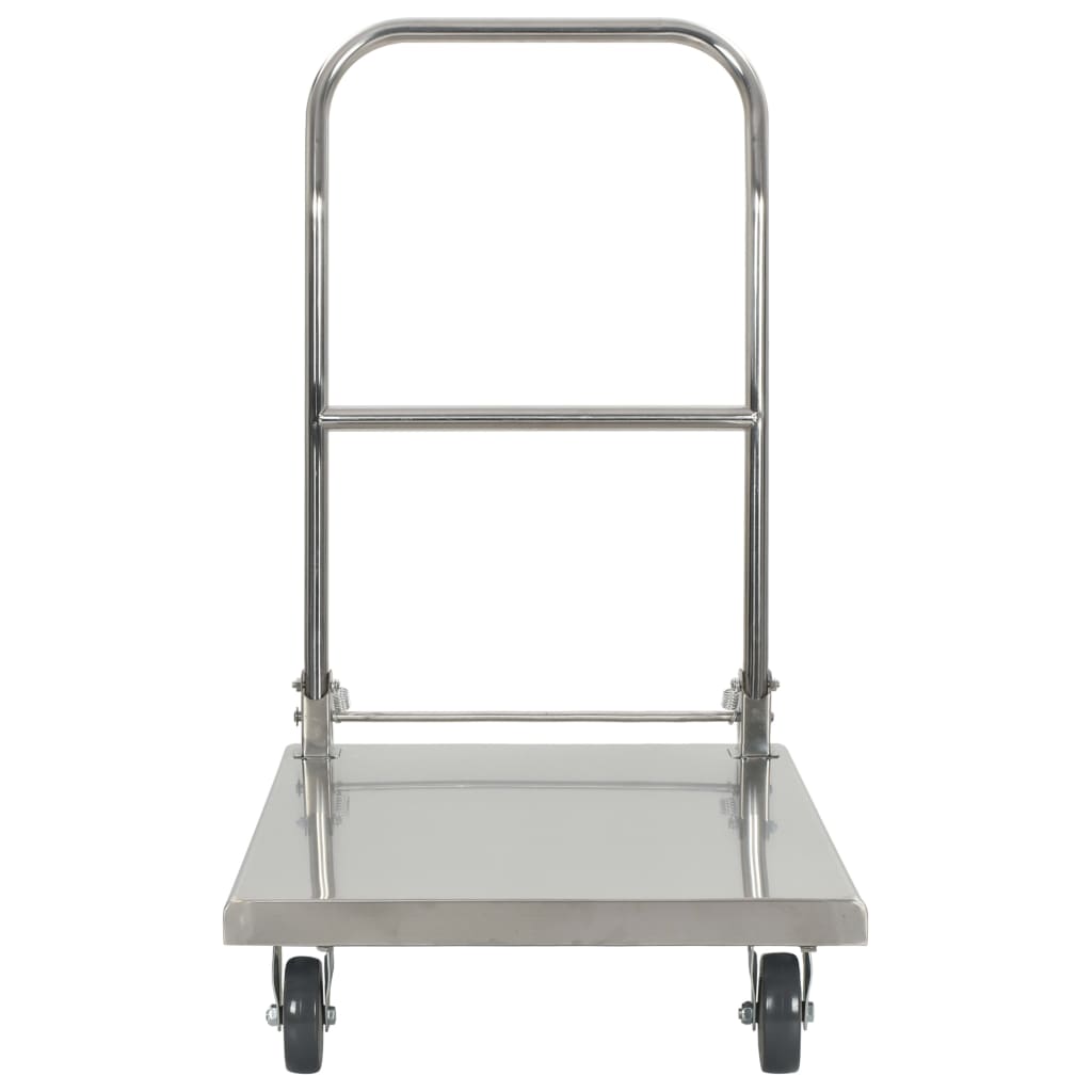 Transportēšanas ratiņi, sudraba, 82x53x86, nerūsējošais tērauds