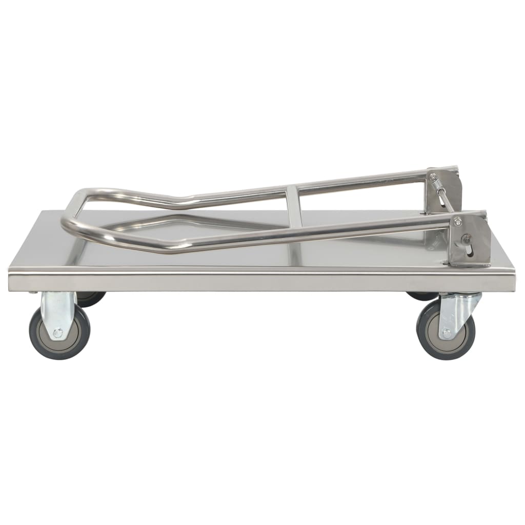 Transportēšanas ratiņi, sudraba, 82x53x86, nerūsējošais tērauds