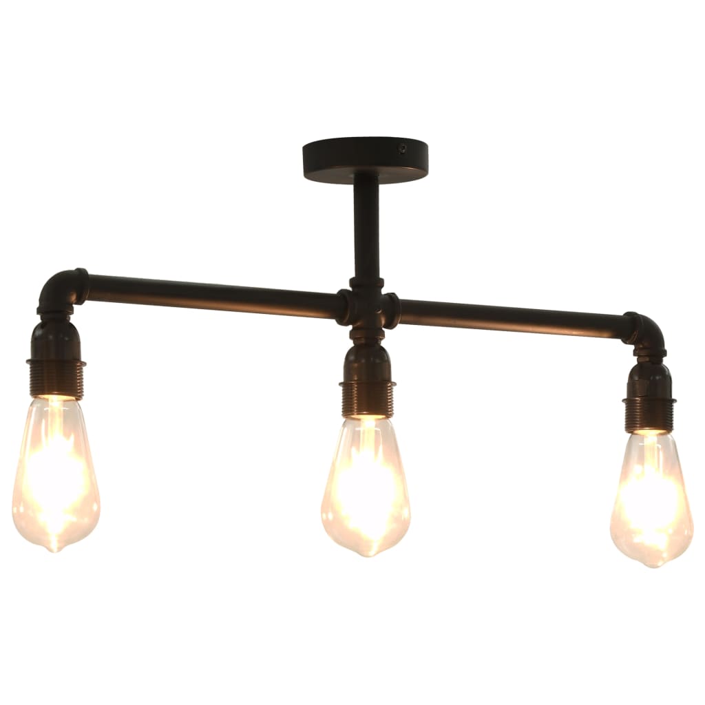 Griestu lampa, melna, 3 x E27 spuldzes