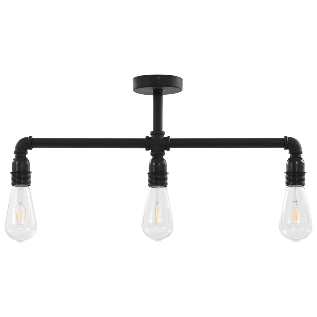 Griestu lampa, melna, 3 x E27 spuldzes