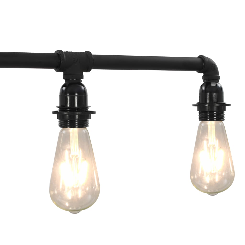 Griestu lampa, melna, 5 x E27 spuldzes