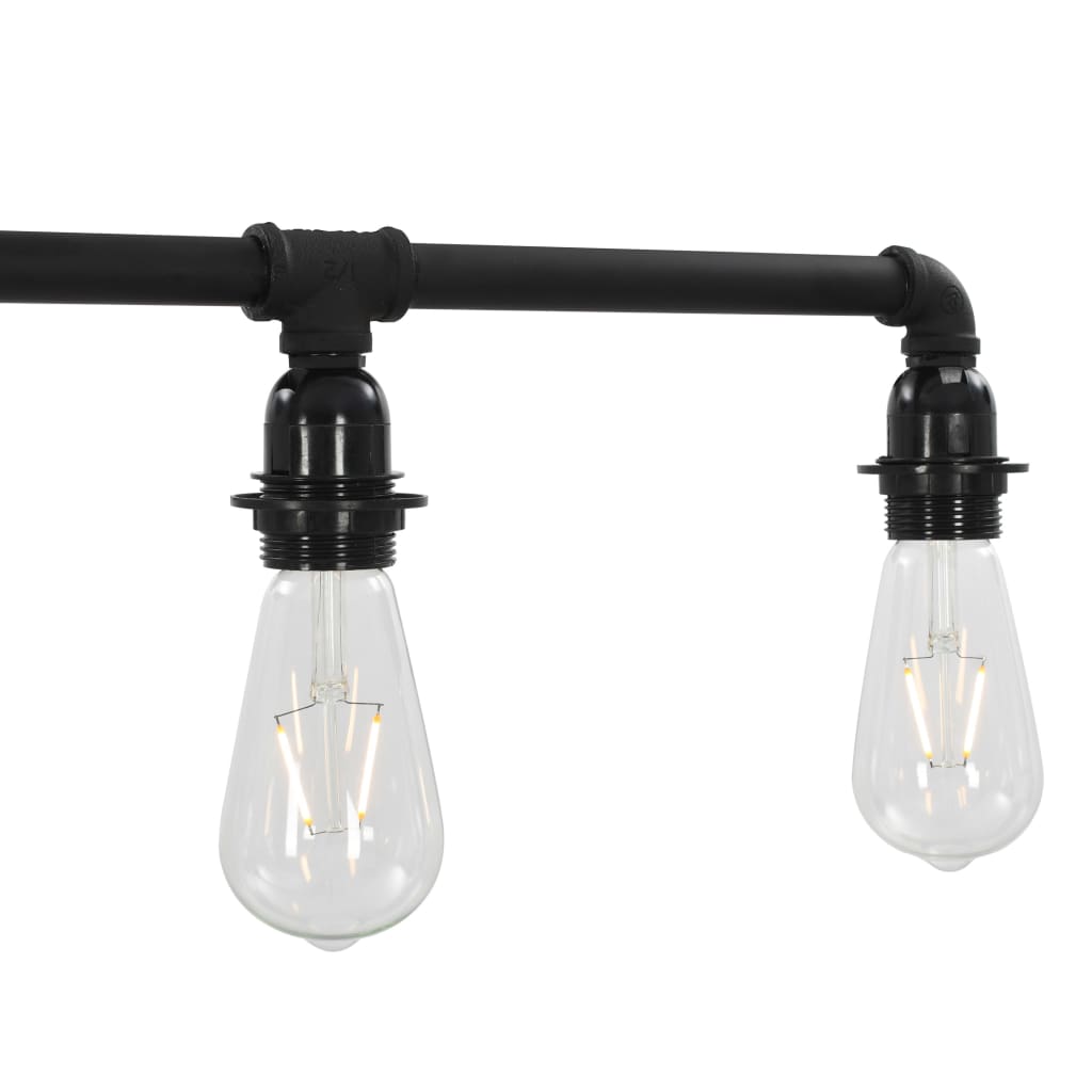 Griestu lampa, melna, 5 x E27 spuldzes