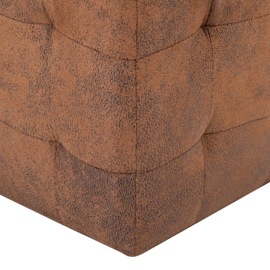 Bedside tables, 2 pcs., brown, 30x30x30cm, artificial leather