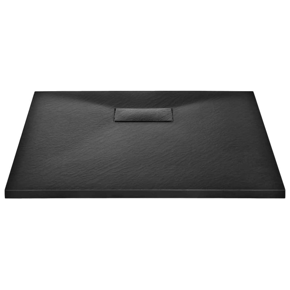 Shower tray, black, 80x80 cm, cast sheet compound