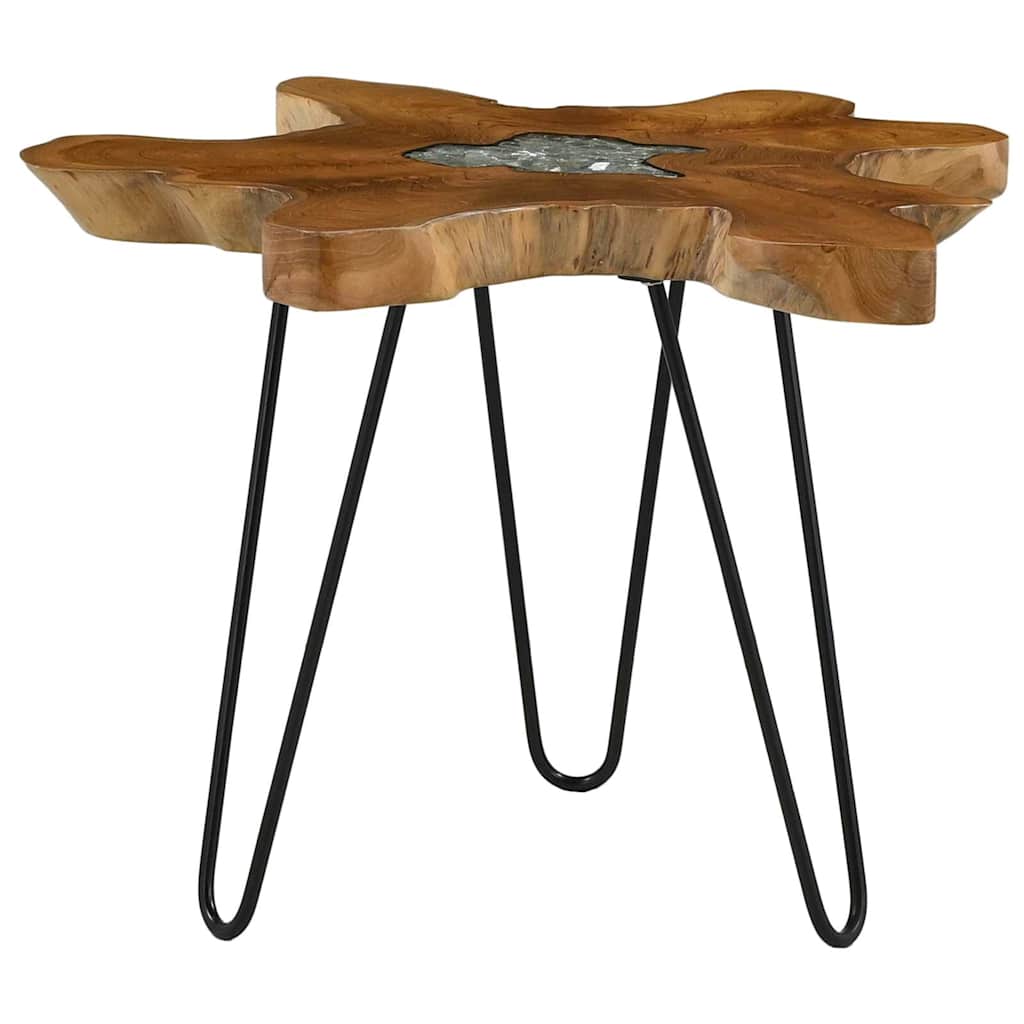 Coffee table, 70x45cm, solid teak and synthetic resin