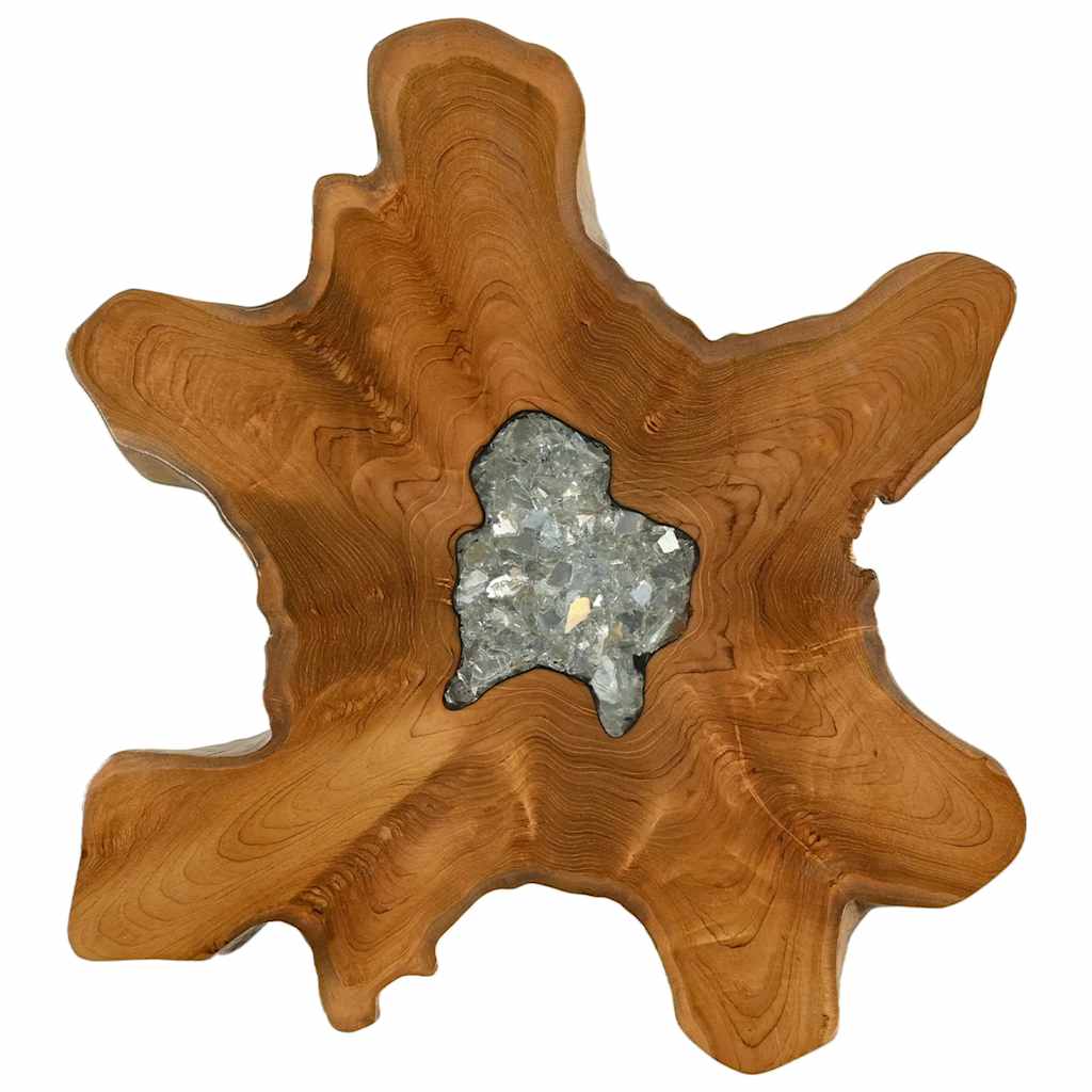Coffee table, 70x45cm, solid teak and synthetic resin
