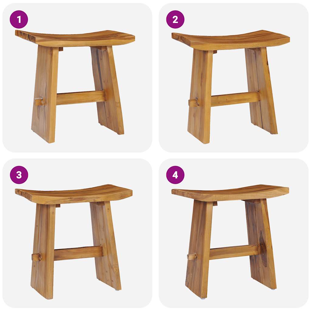 Stool, solid teak wood