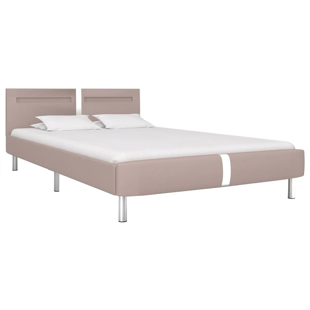 Lovos rėmas su LED be čiužinio Cappuccino 135x190 cm