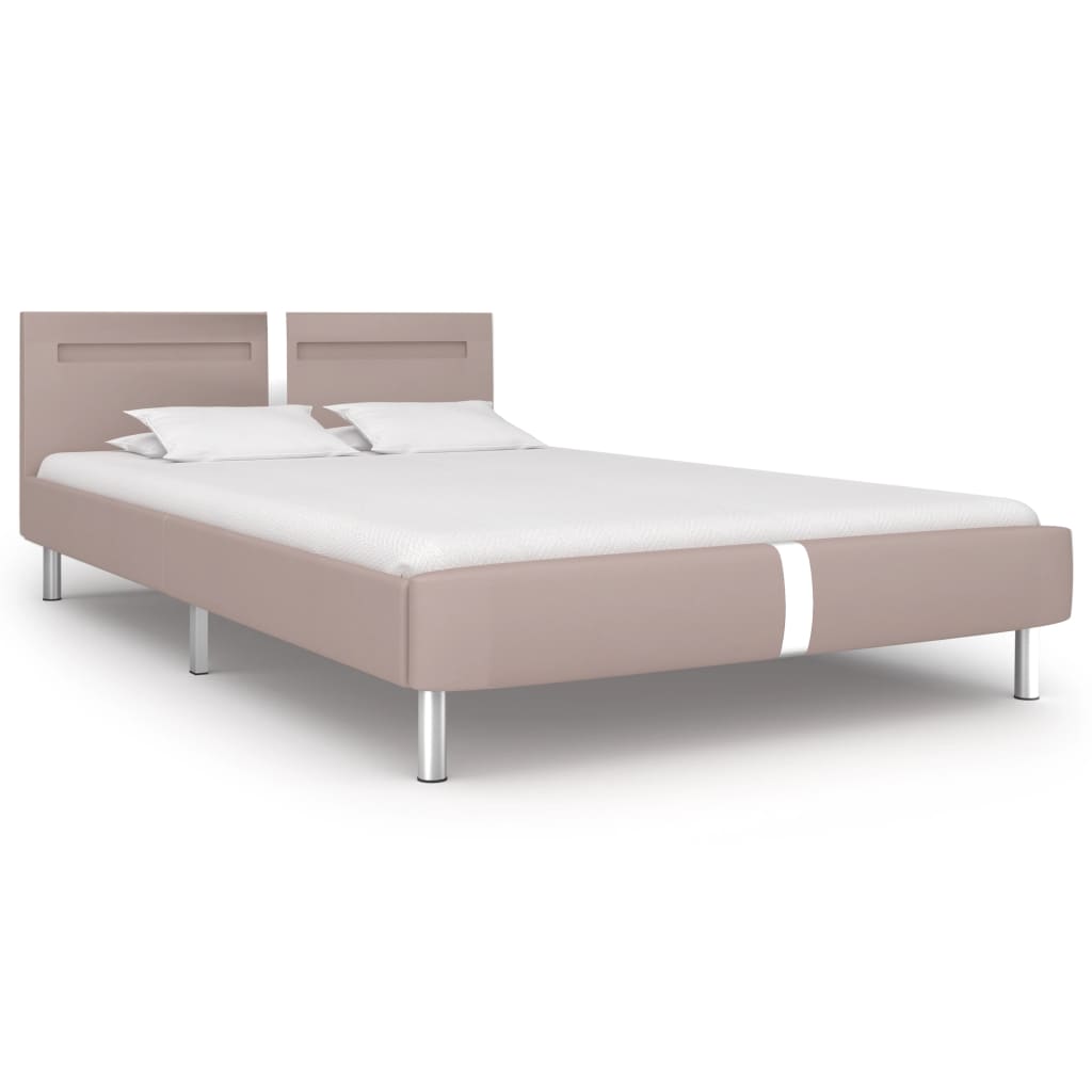 Lovos rėmas su LED be čiužinio Cappuccino 135x190 cm