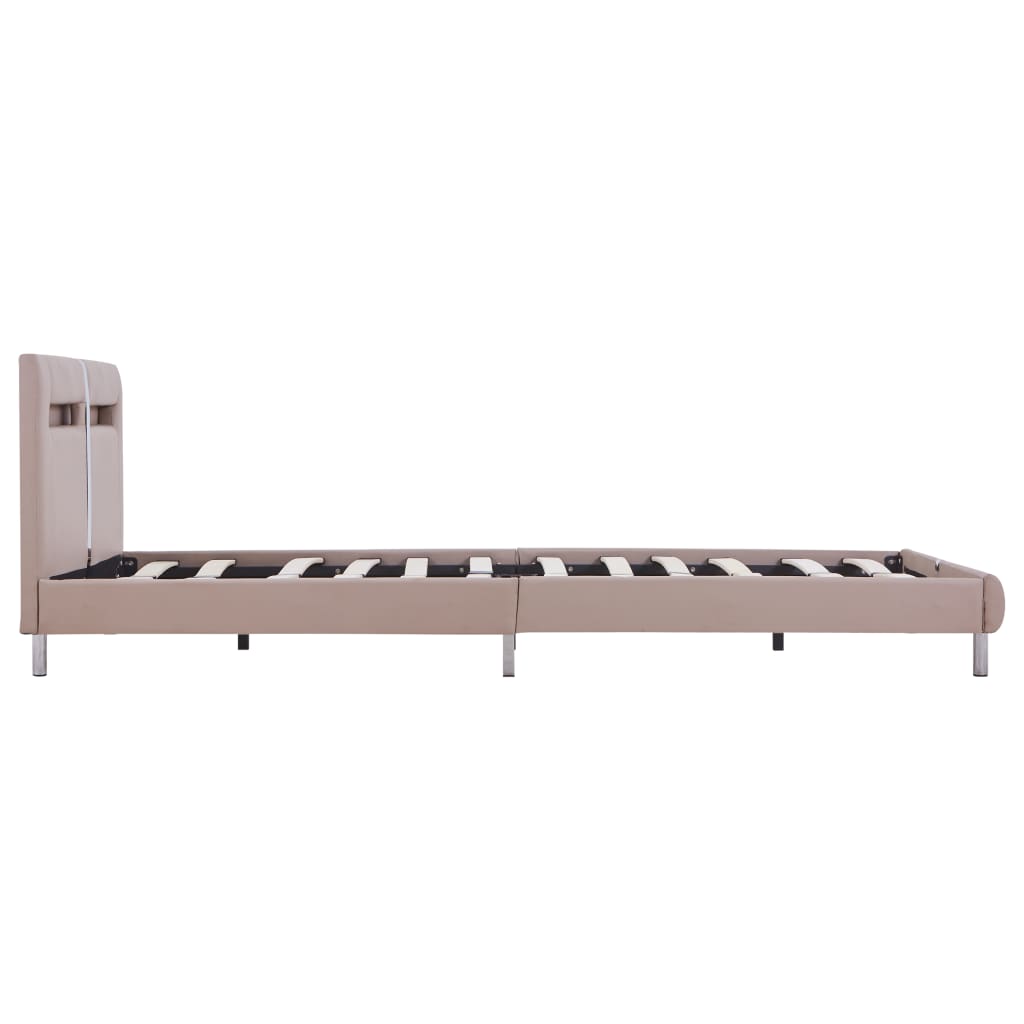 Lovos rėmas su LED be čiužinio Cappuccino 135x190 cm