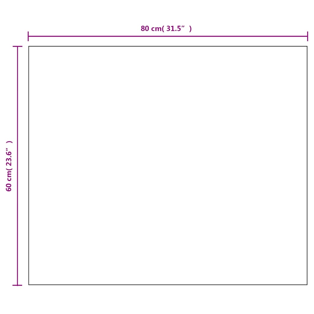 Frameless mirror, 80x60cm, glass
