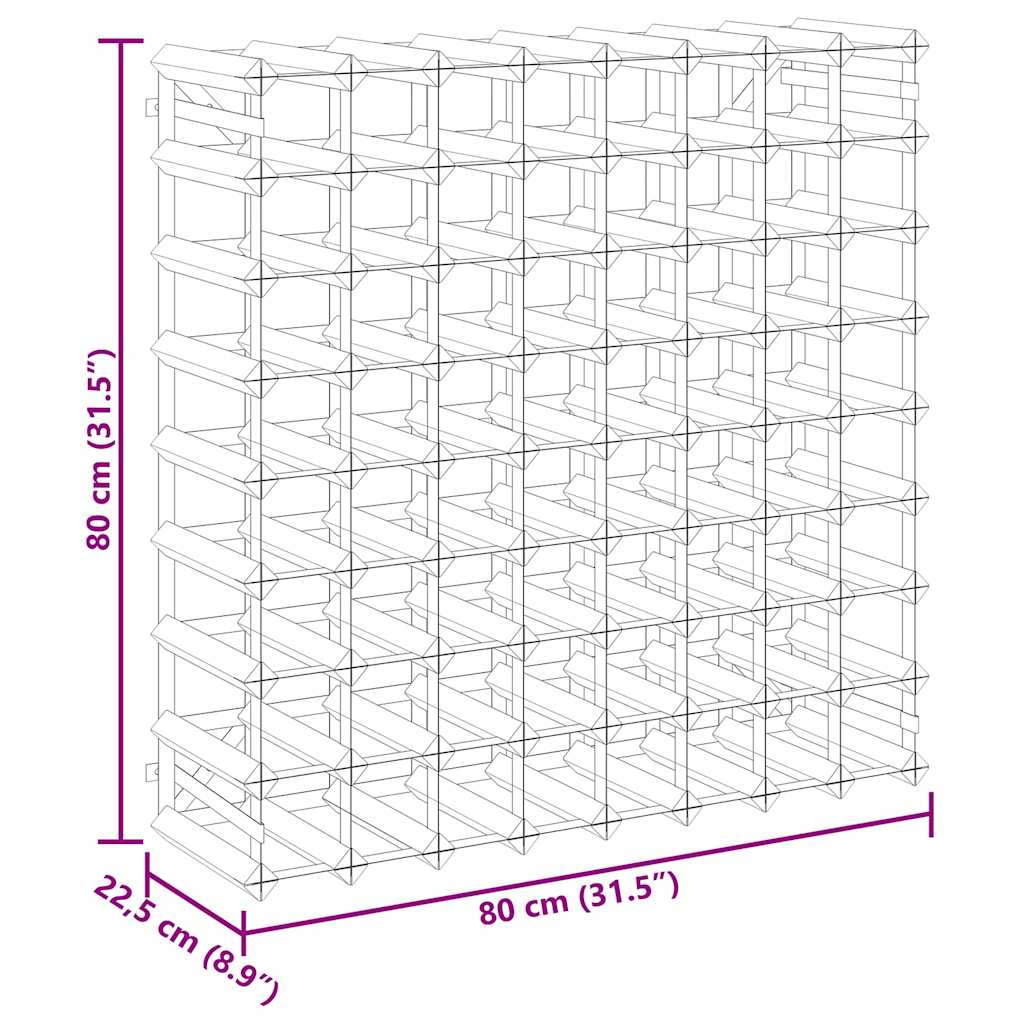 Stovas vynui skirtas 72 buteliams, pušies medienos masyvas