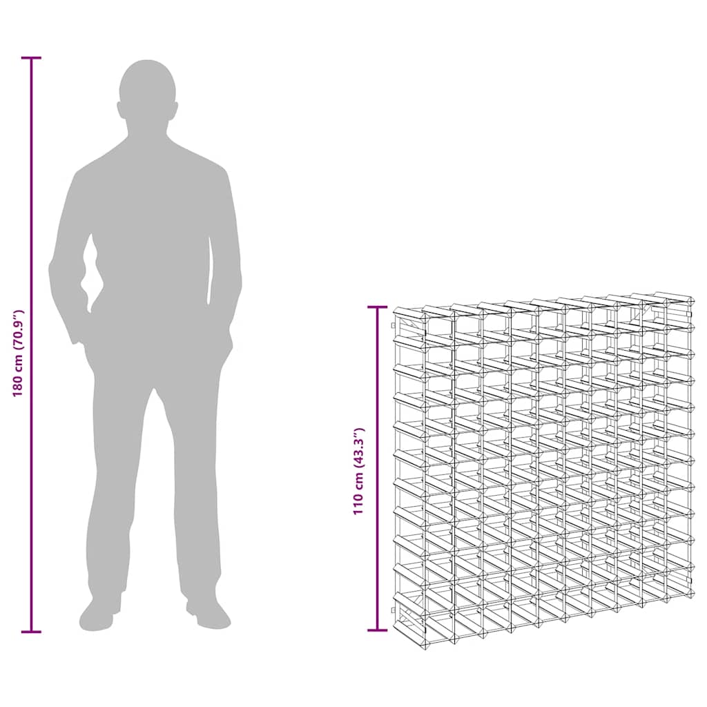 Stovas vynui skirtas 120 butelių, pušies medienos masyvas