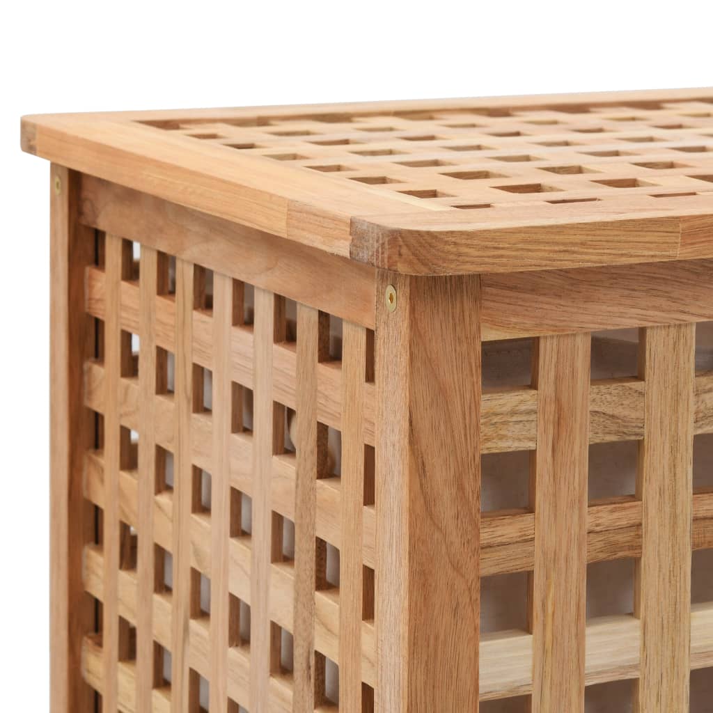 Laundry basket, 39x39x65 cm, walnut solid wood.