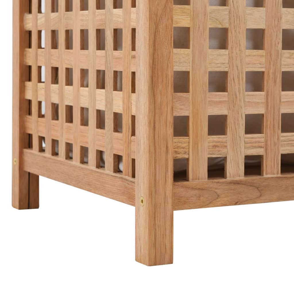 Laundry basket, 39x39x65 cm, walnut solid wood.