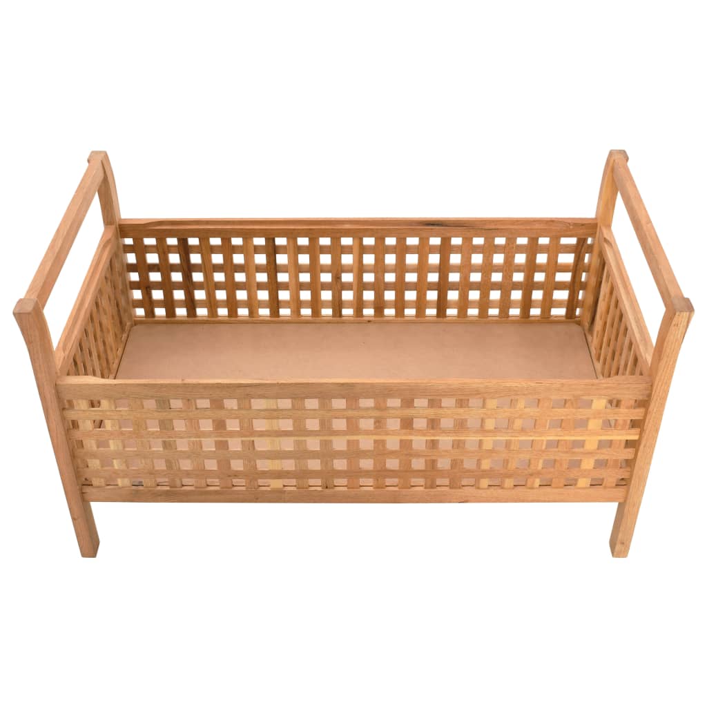 Storage bench, 93x49x49cm, walnut solid wood